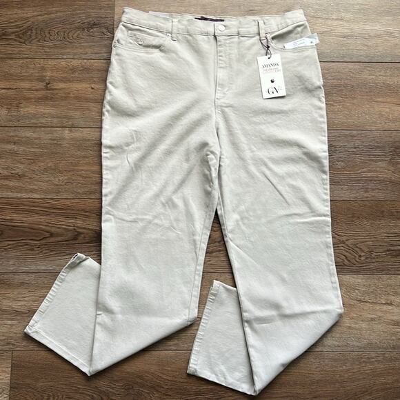 Gloria Vanderbilt Jeans Womens 18 Amanda Classic Rise Tapered Leg Stonewood NWT - Picture 1 of 12